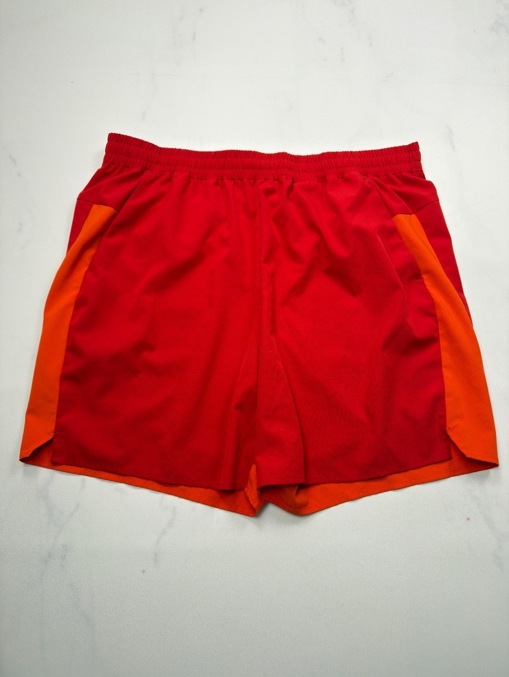 Tek Gear Athletic Shorts Red Orange Contrast - Mens L
